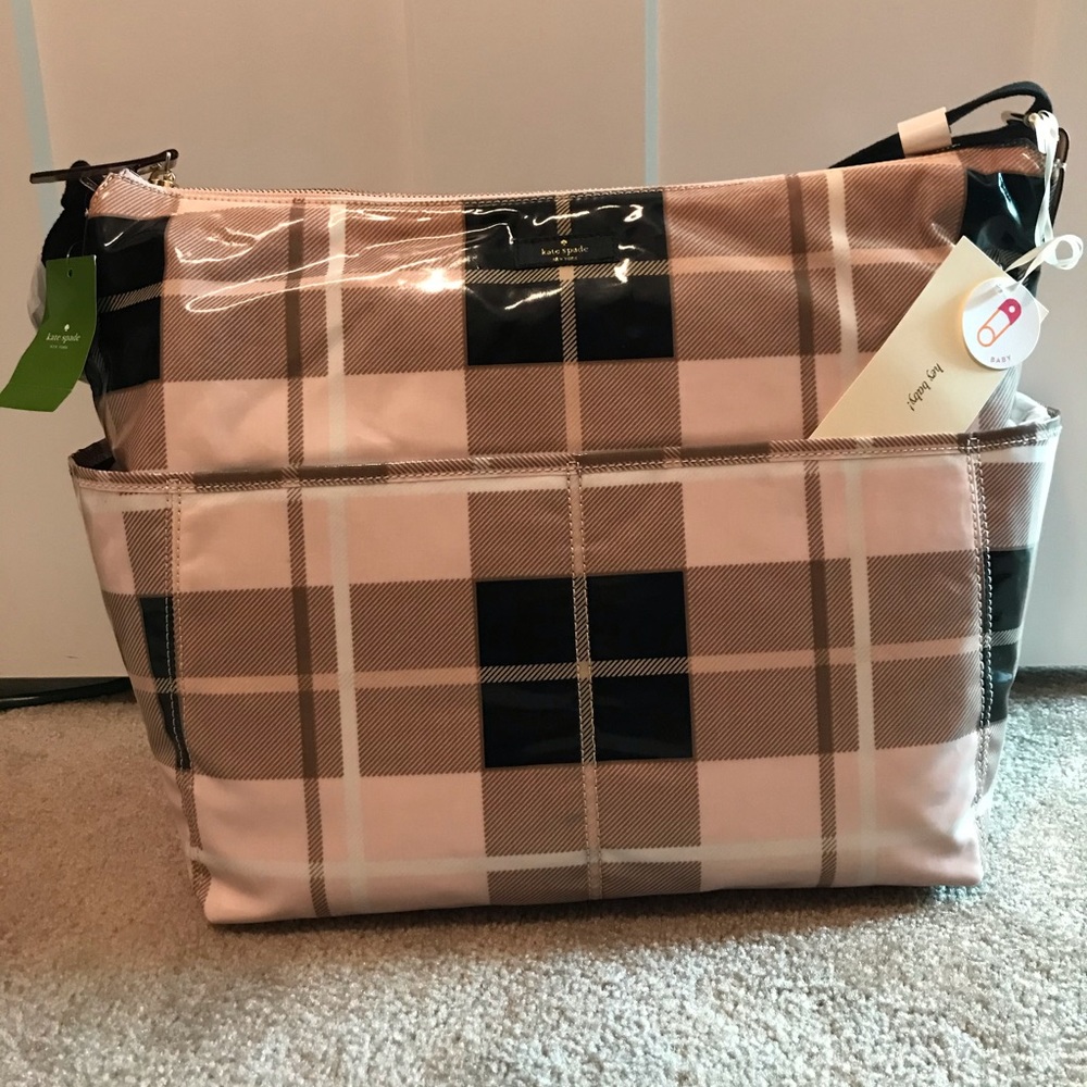 Kate Spade Serena Baby Bag (Plaid Pink) NWT